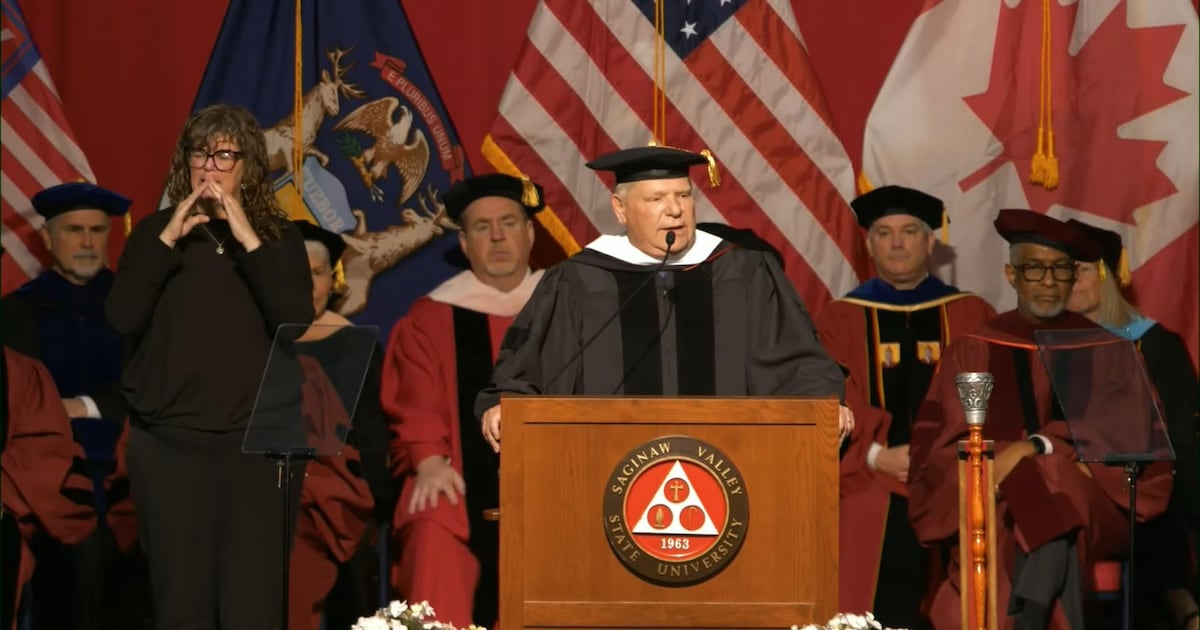 Premier Doug Ford receives honorary degree from U.S. university
