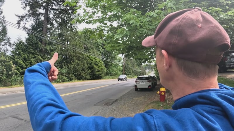 ‘Give out positive energy’: B.C. man offers thumbs up to passing vehicles after overcoming adversity