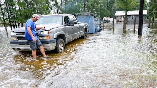 Former Tropical Storm Edouard lingers over Texas, flooding homes and roadways