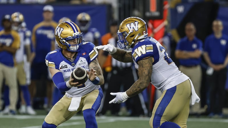 QB Brown takes on former team as Blue Bombers set to visit winless Redblacks