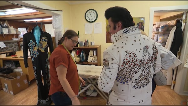 B.C. Elvis jumpsuit shop taking care of business