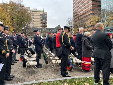 Remembrance Day ceremony at Grand Parade in Halifax, N.S. on Tuesday, Nov. 11, 2025. (CTV Atlantic/ Emma Convey)