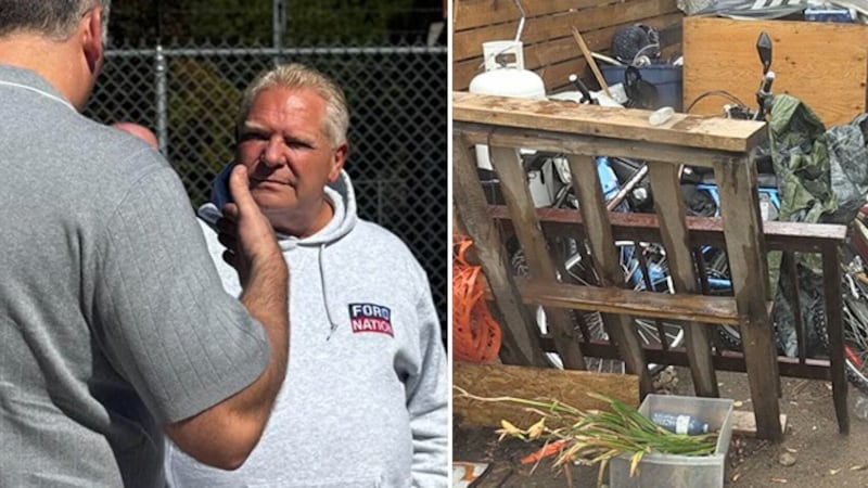 Ford calls on Ottawa to act on homelessness after Barrie encampment tour