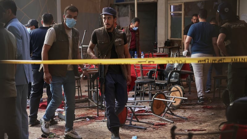 Explosive device goes off in cafe in Syria’s capital, killing at least 9 people