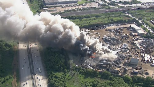 Brampton crews battle ‘very stubborn’ fire at scrap yard
