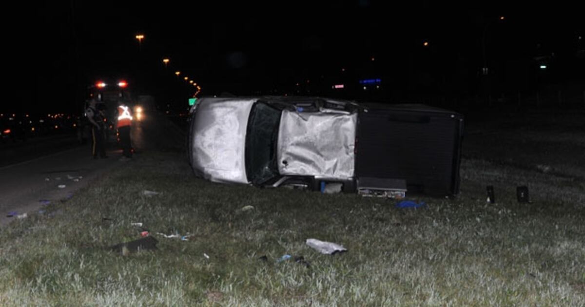 Man ejected from vehicle in Highway 2 crash