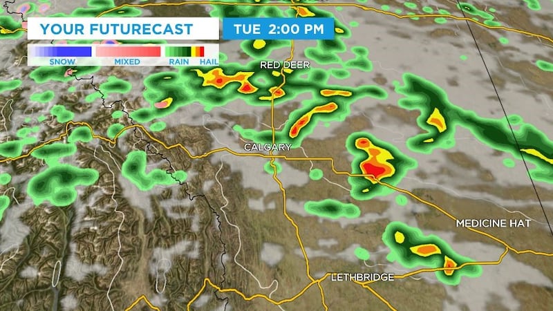 Widespread and severe thunderstorms expected across central/southern Alberta