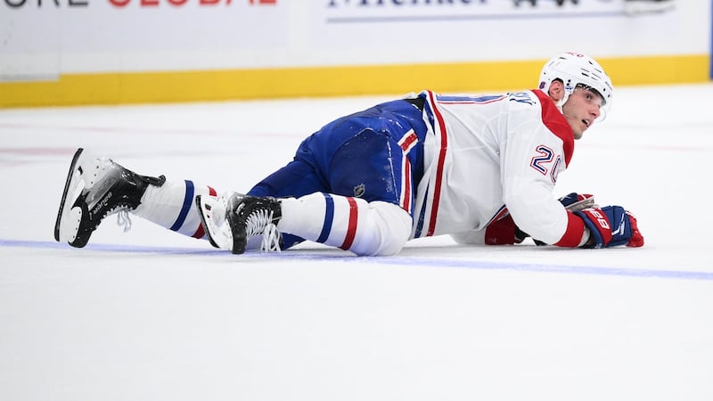 Forward Juraj Slafkovsky sits out training