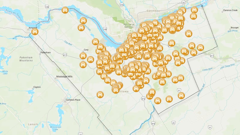 These are the hot spots for vehicle thefts in Ottawa this year