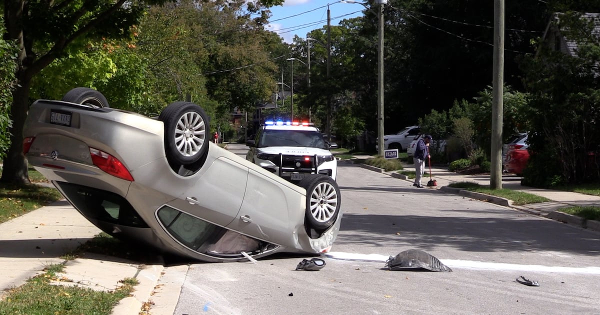 One person in custody after vehicle rollover in London - CTV News