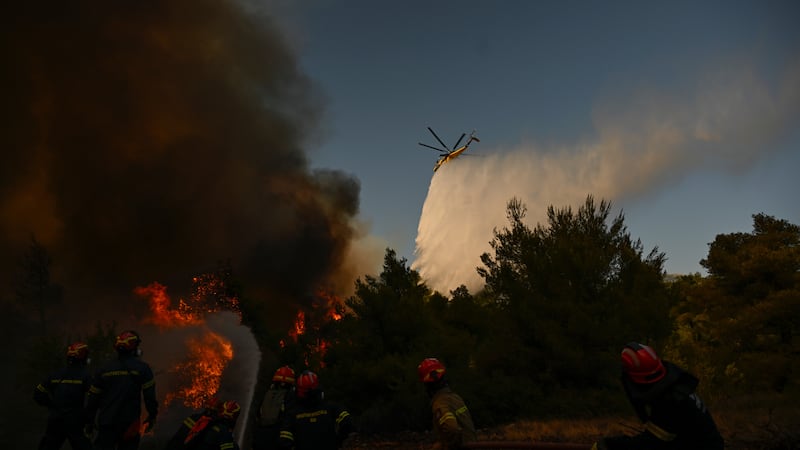 2 killed when firefighting helicopters collide near Athens as Europe’s wildfire emergency rages