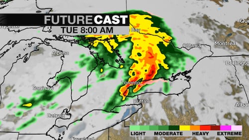 Risk of flooding in Toronto as heavy rain hits the region