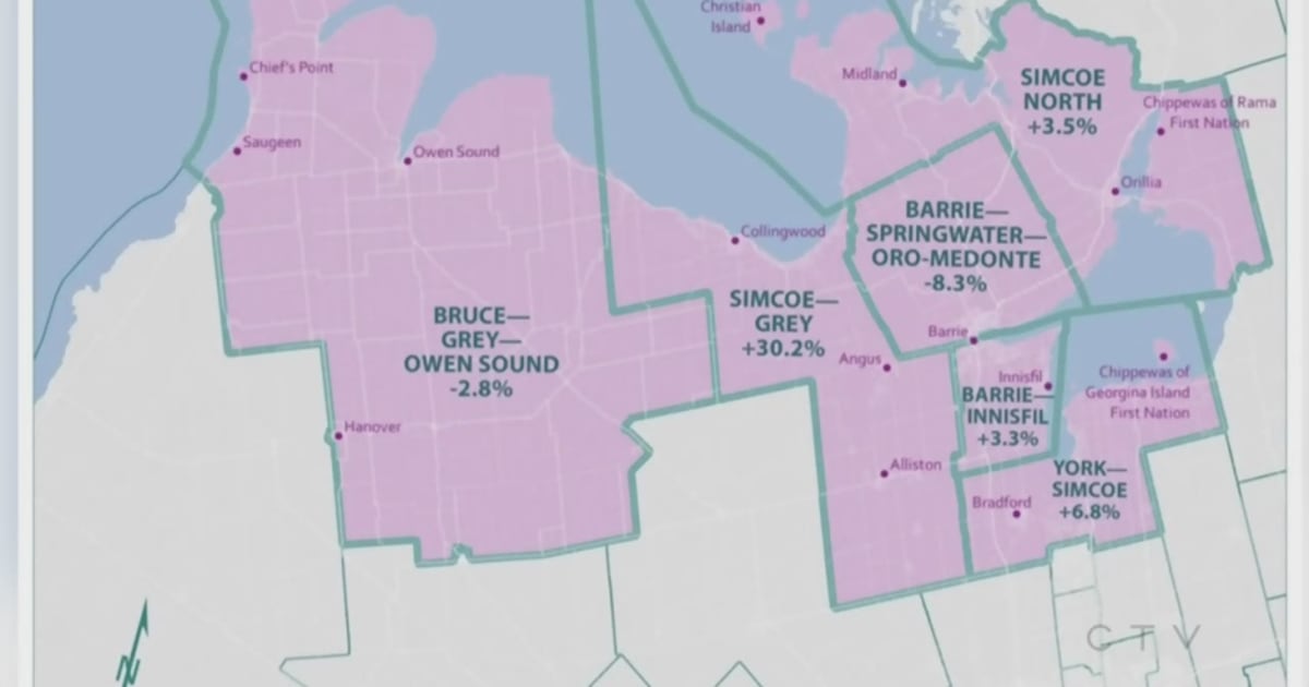 New federal boundaries, riding proposed for Simcoe County