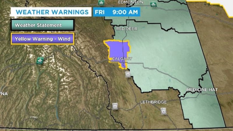 Wind warning issued for Calgary with gusts close to 90 km/h