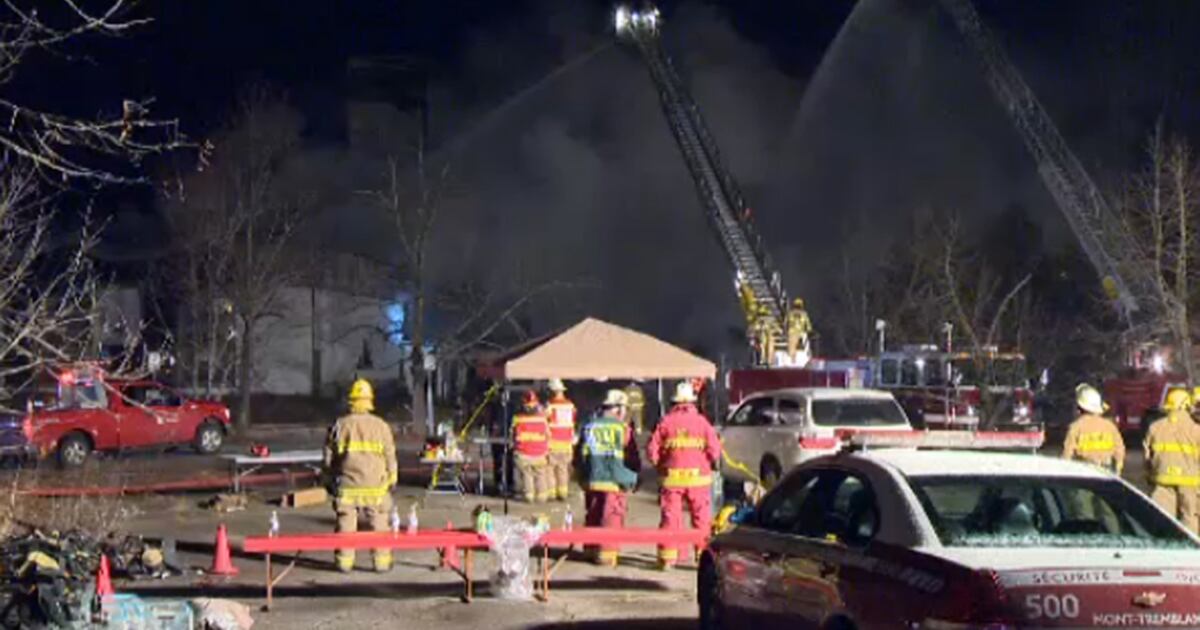 Abandoned historic Gray Rocks resort erupts into flames