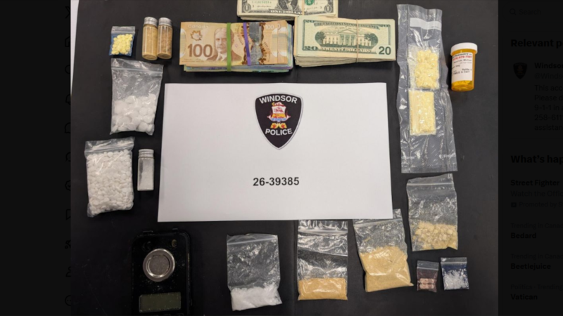 Windsor drug bust turns up fentanyl, meth and hundreds of pills
