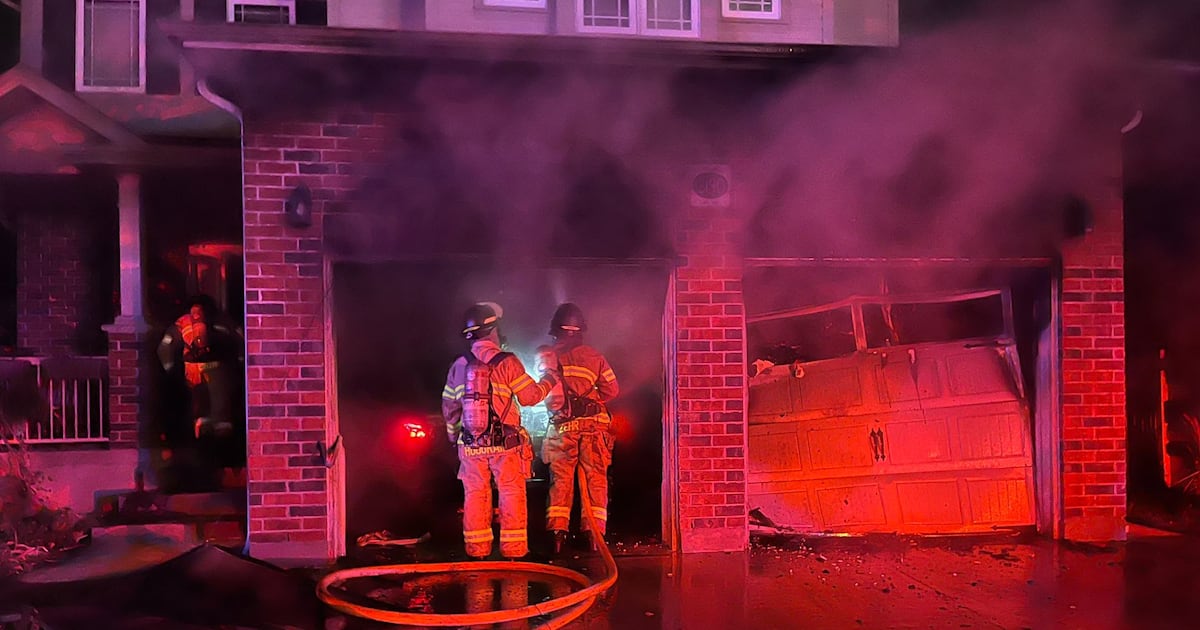 Early morning garage fire in London