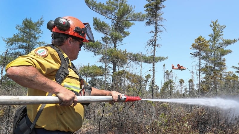 Wildfire burns in Nova Scotia’s Queens County