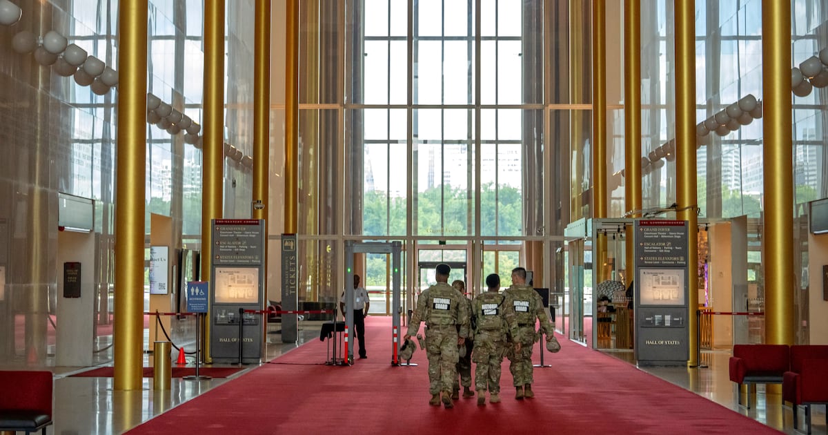 Photo: ctvnews.ca National Guard members walk inside the Hall of States in the Kennedy Center in Washington on July 31, 2026. (Mark
