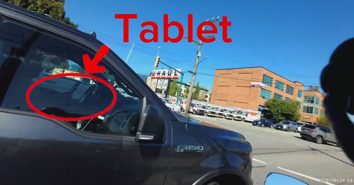 Driver caught holding tablet ‘with both hands': RCMP