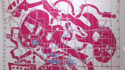 Lougheed House is showcasing the work of 14 local artists through an exhibit called 'Mapping History: The Calgary Atlas Project.'