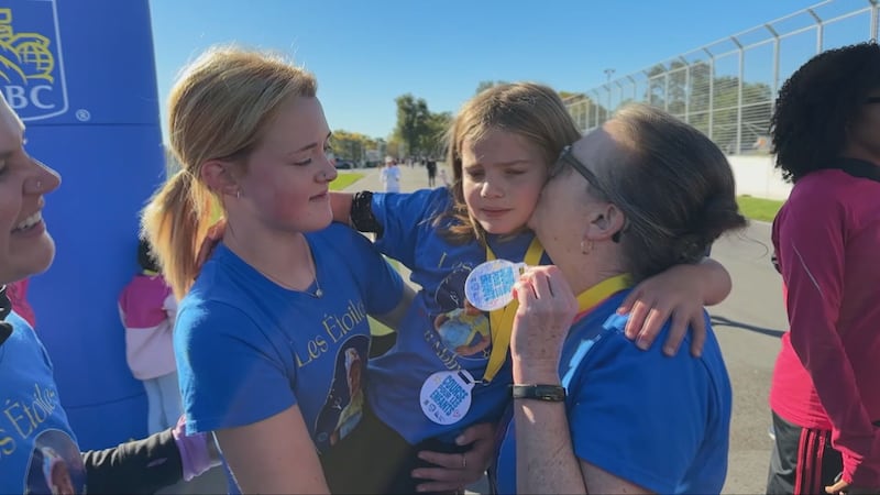 6-year-old girl with rare bone condition runs for the cure in charity race