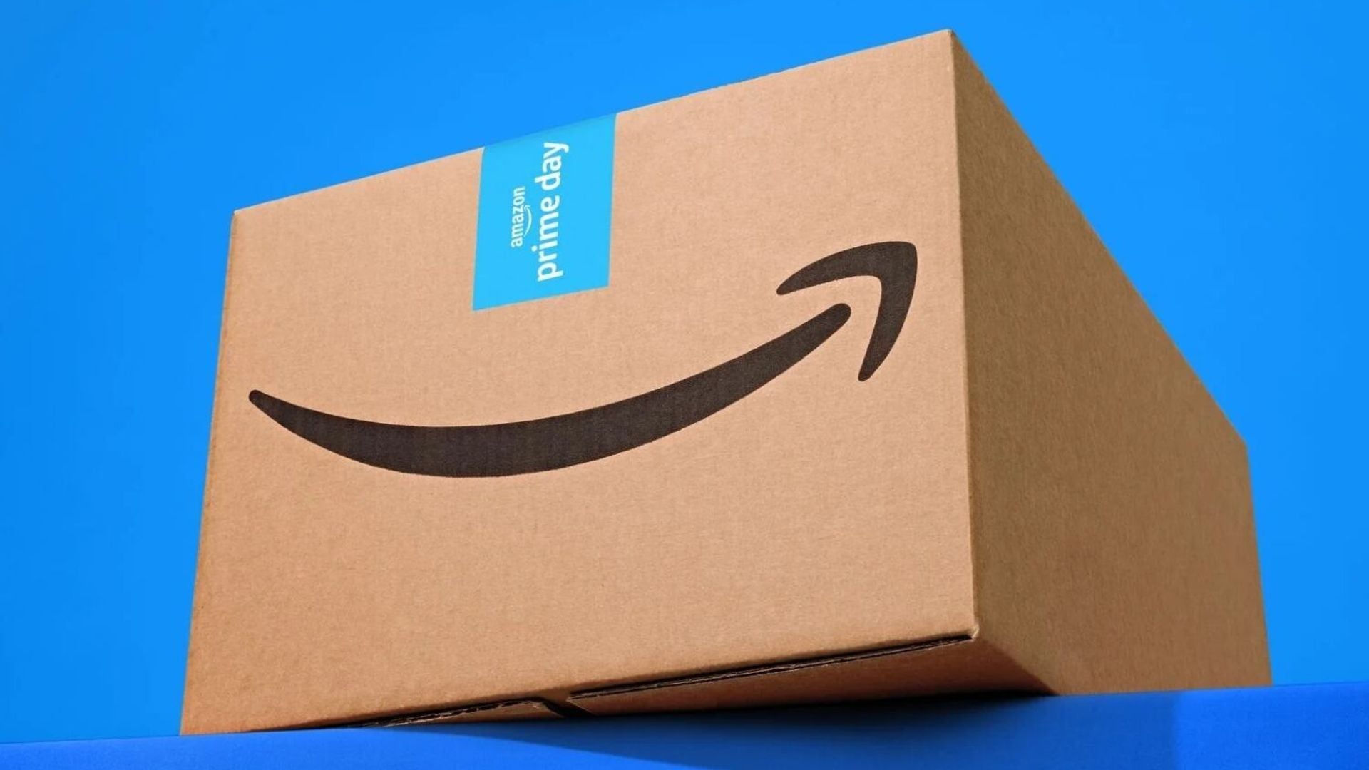 an Amazon box with a bright background