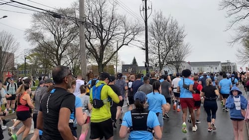 Runners are pictured.