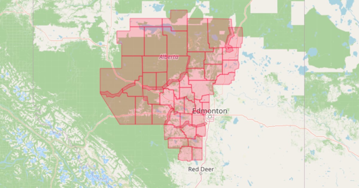 Tornado watch issued for east-central, northern Alberta