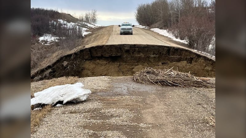 Road washouts, flooding reported across central Saskatchewan