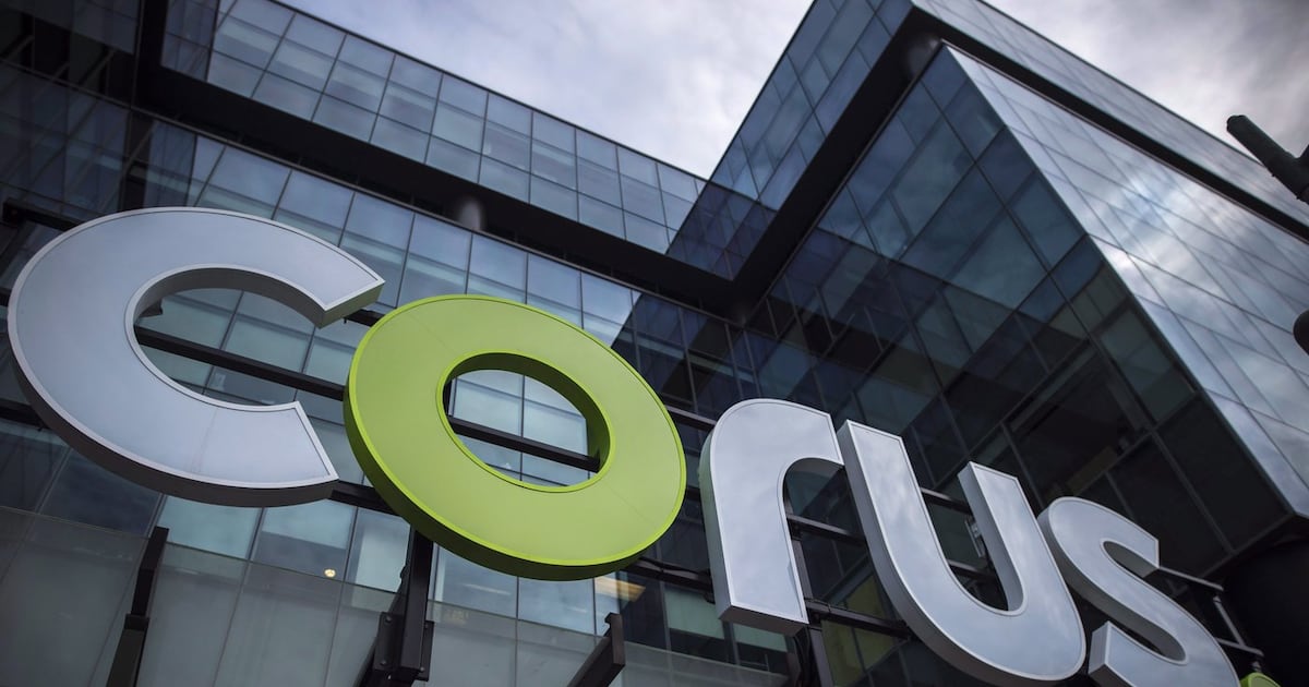 Photo: ctvnews.ca The new Corus logo at Corus Quay in Toronto is photographed on Friday, June 22, 2018. THE CANADIAN PRESS/ Tijana Martin