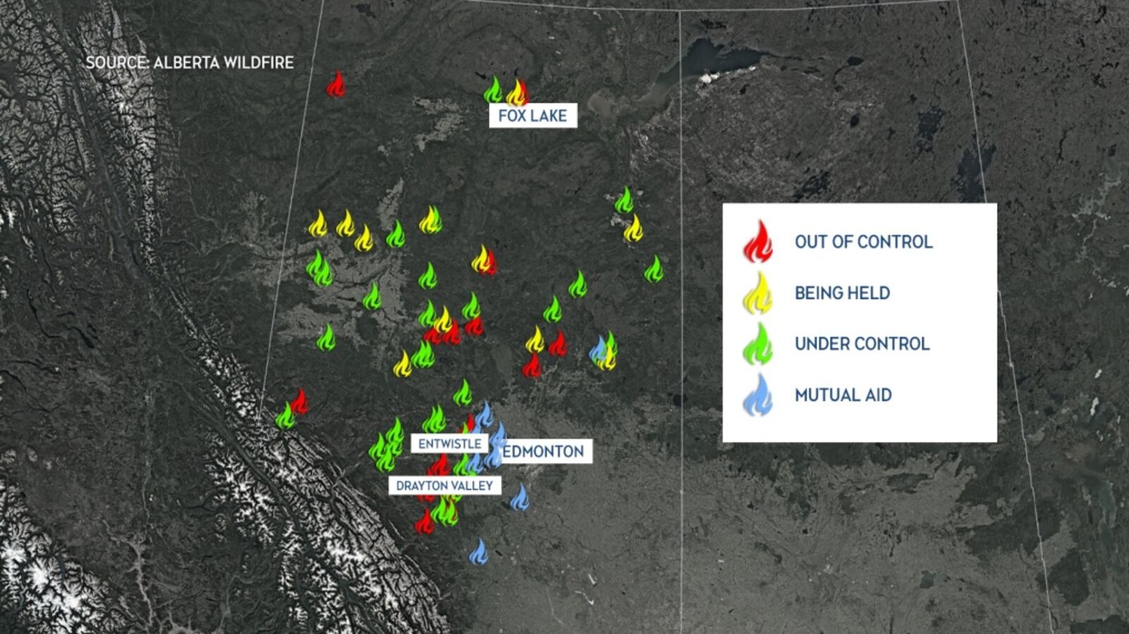 Ab Fire Map Alberta expecting 'extreme wildfire behaviour' Friday as more ...