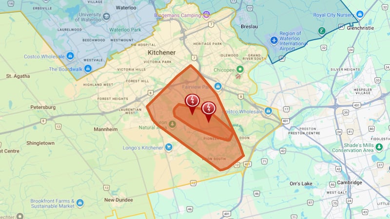 Power outages sweep through Kitchener communities
