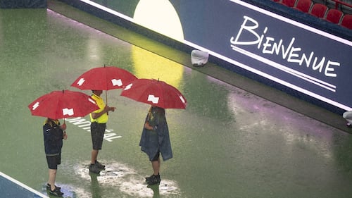 Rain interrupts men's National Bank Open in Montreal a second straight day