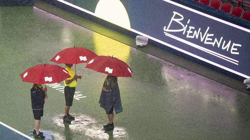 Rain interrupts men's National Bank Open in Montreal a second straight day