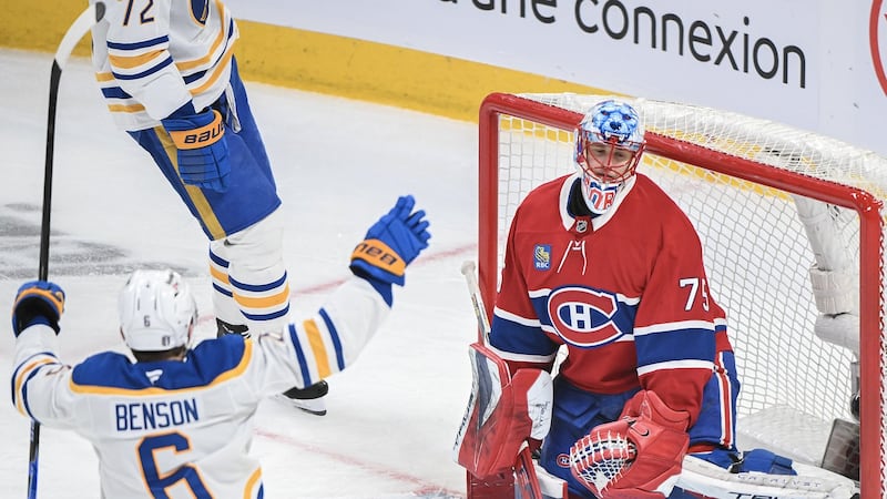 Benson breaks tie on birthday, Sabres beat Canadiens 3-2 in Game 4 to even series