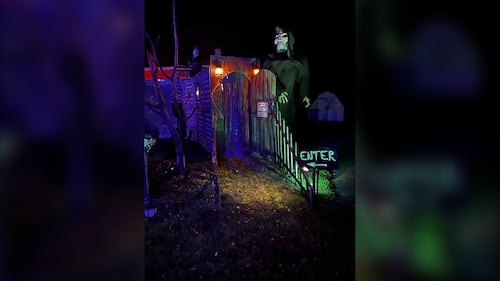 The Halloween Display on the Whittaker's property in West Riverview, N.B. (Courtesy: Riley-Malcolm)