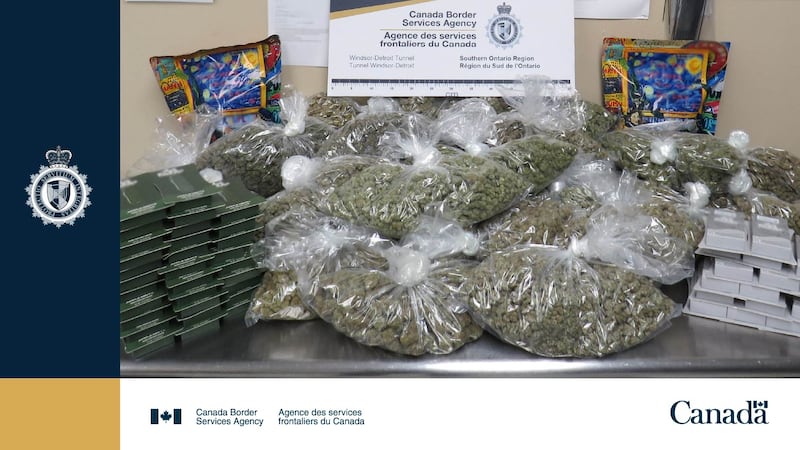 Cannabis confiscated at the Windsor-Detroit Tunnel