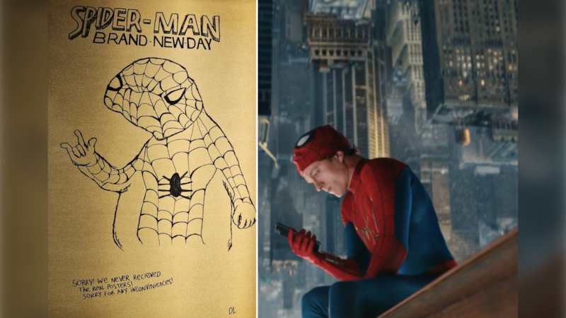 This B.C. movie theatre’s ‘Spider-Man’ poster was delayed in the mail, so here’s what one employee did