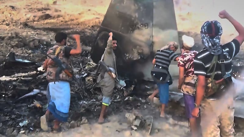 Saudi Arabia says debris from an intercepted Houthi drone killed 1, and other Mideast developments