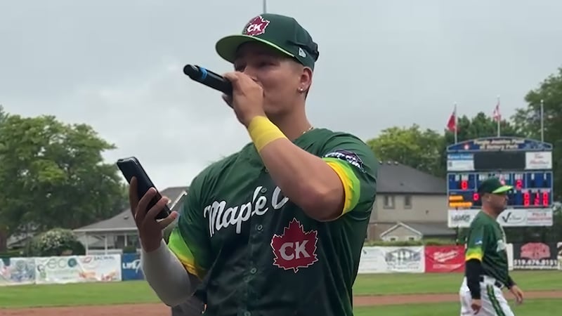 Chatham baseball player turns rain delay into impromptu concert
