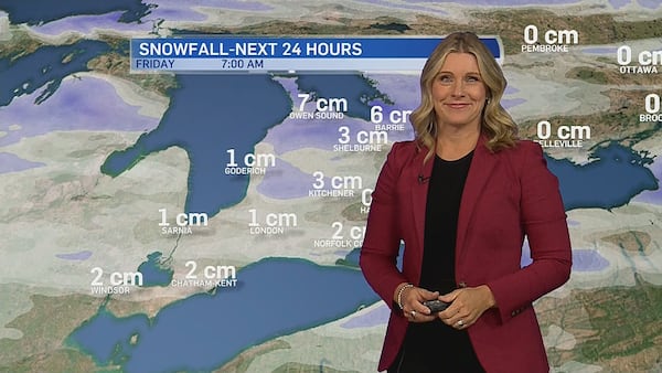 Temperatures dropping further Friday while flurries persist