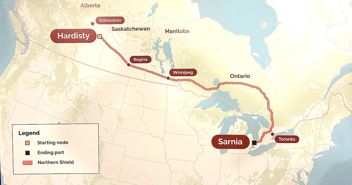 Pipeline plan proposes path through southern Manitoba