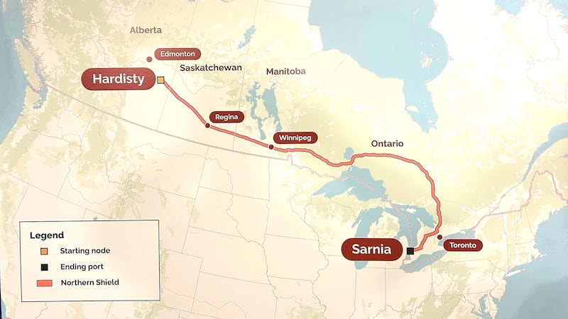 Pipeline plan proposes path through southern Manitoba
