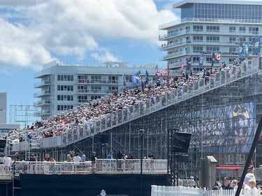 Thousands of fans showed up at the Halifax Harbour for the 2026 Canada Sail Grand Prix in Halifax. (Callum Smith/CTV News)