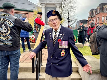 Private (Retired) Lloyd Coady attended the Remembrance Day ceremony in Truro, N.S. Coady served during the Second World War as medical orderly. He'll turn 101-years-old on Sunday, Nov. 16th. (CTV Atlantic/ Jesse Thomas)