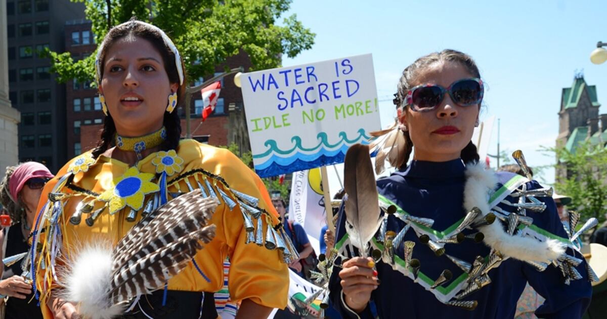 First Nation Party First Nations groups march on Parliament Hill for National Aboriginal Day