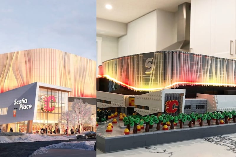 Teen creates Calgary’s new hockey arena entirely out of Lego