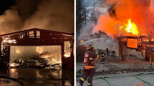 Early morning fires destroy two homes in West Kelowna