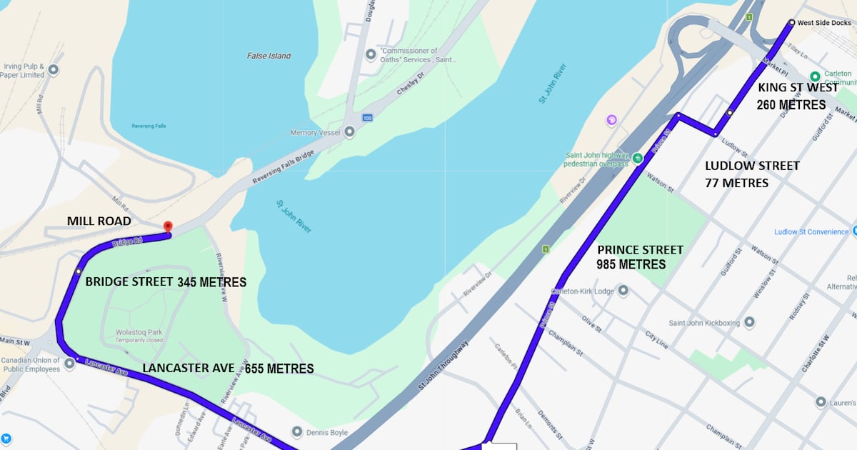 Large cargo to move through Saint John's Lower West Side next month